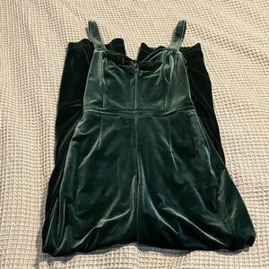 Ambercrombie Green Velvet Jumpsuit
